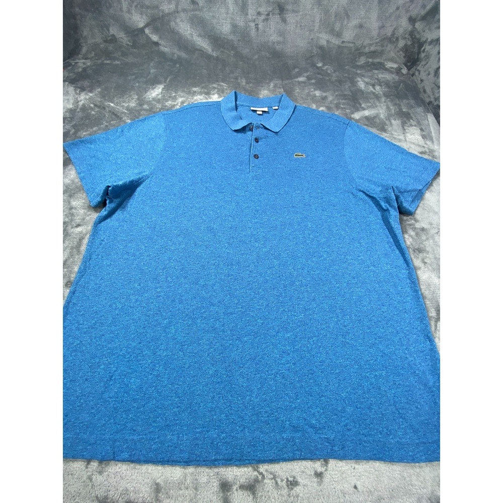 Lacoste Polo Shirt Mens 4XL Blue Short Sleeve Cotton Casual Golf Logo Embroidery - Picture 2 of 10